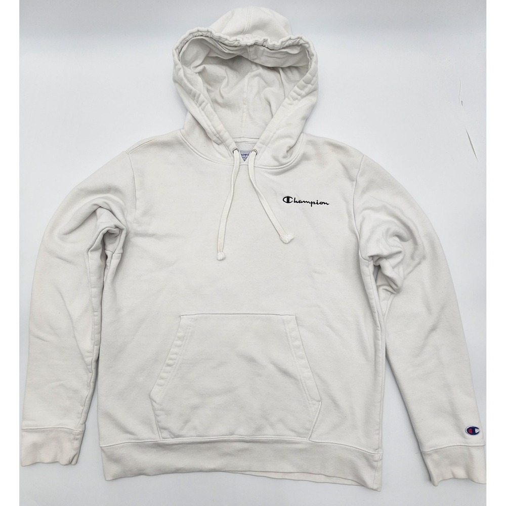 VINTAGE CHAMPION WHITE HOODIE M WOMENS